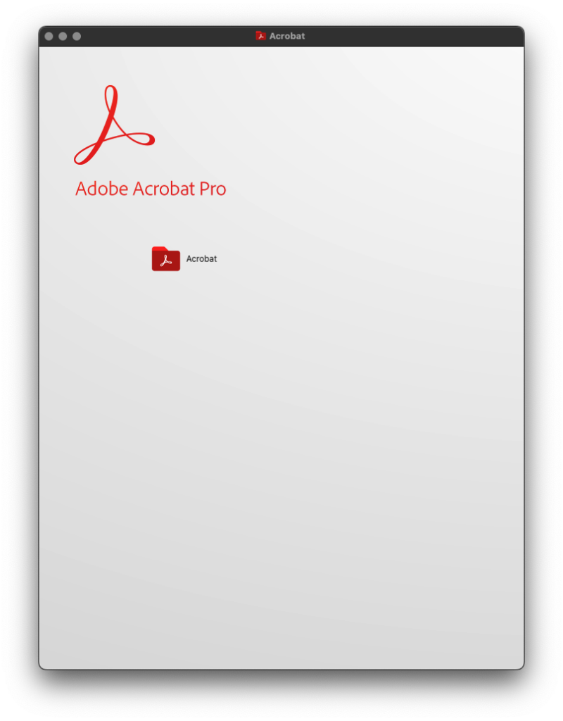 Screenshot of the Adobe Acrobat Pro installer folder.